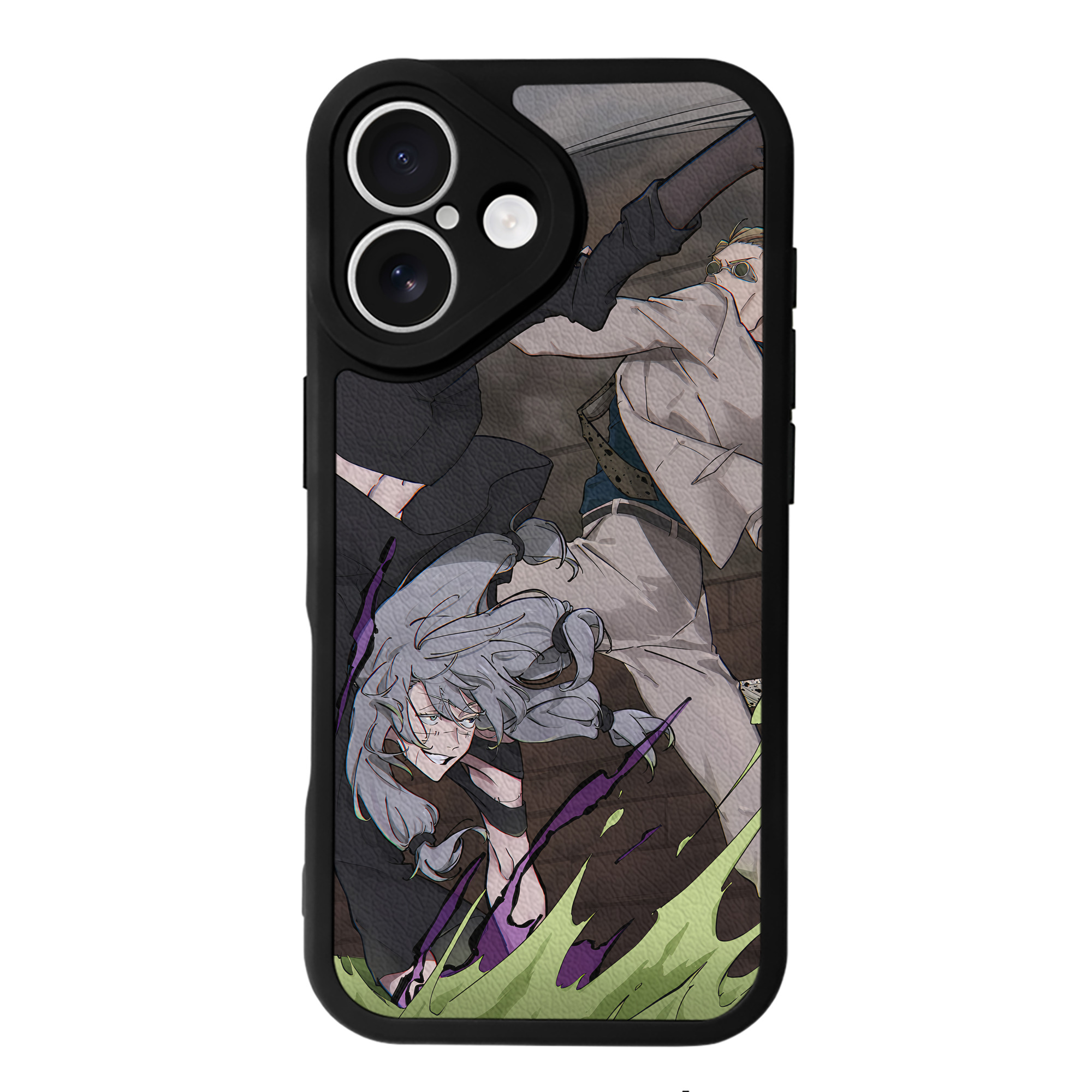 （画像用） 呪術廻戦 Jujutsu Kaisen 【iPhone 16シリーズ対応】シリコンスマホケース（レザー調） 材質：シリコン